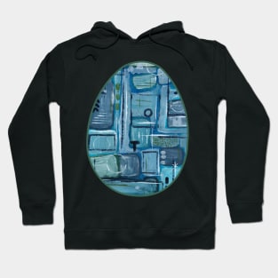 Art Acrylic artwork abstract Easter Egg Hoodie